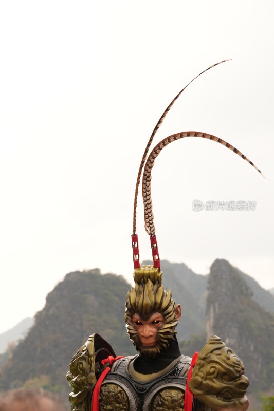 孙悟空造型的人物特写