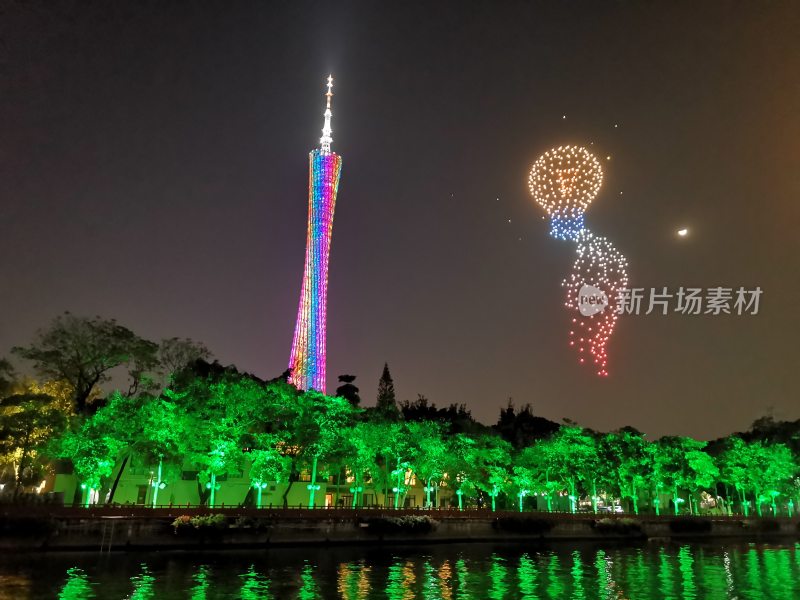 广州塔 小蛮腰 无人机夜景-03