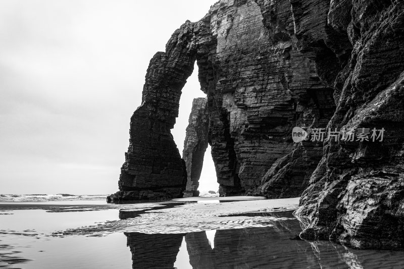 西班牙海滩日落美景 旅游