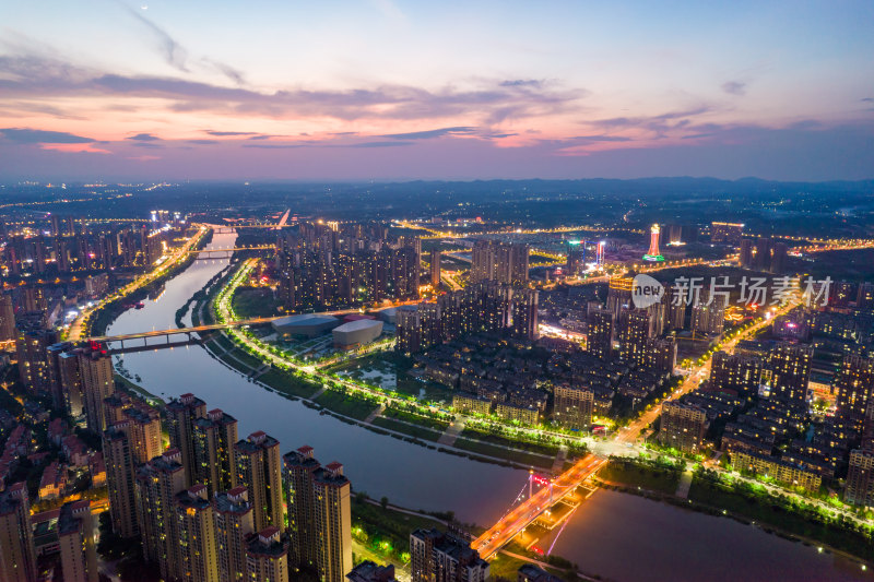 湖南衡阳衡州大道湘江大桥夜景