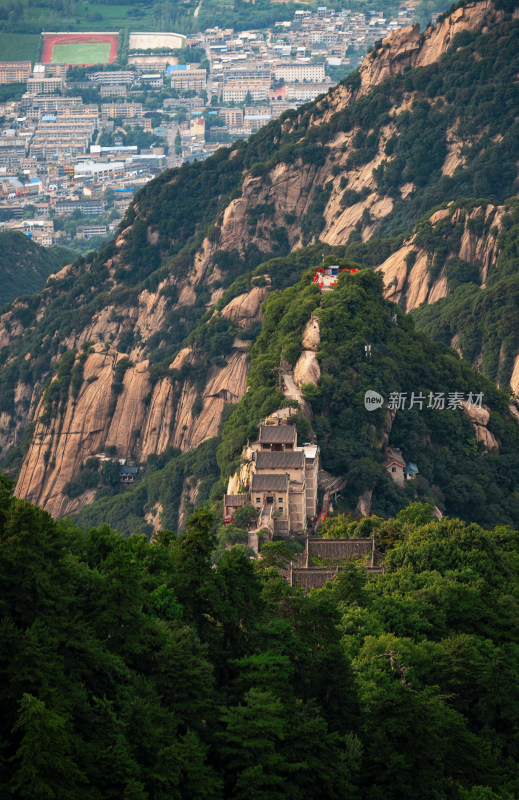 西岳华山日出日落朝霞晚霞云海美景