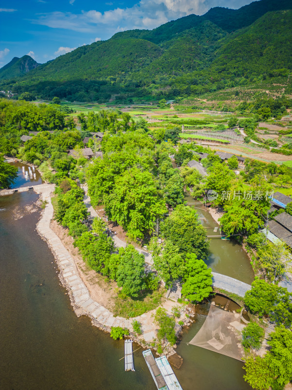 桂林自然风光4A景区东漓古村