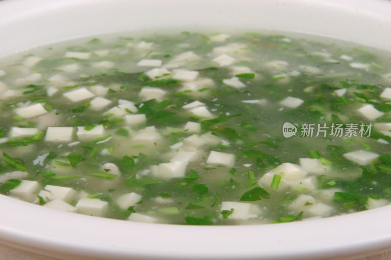 荠菜肉丝豆腐羹