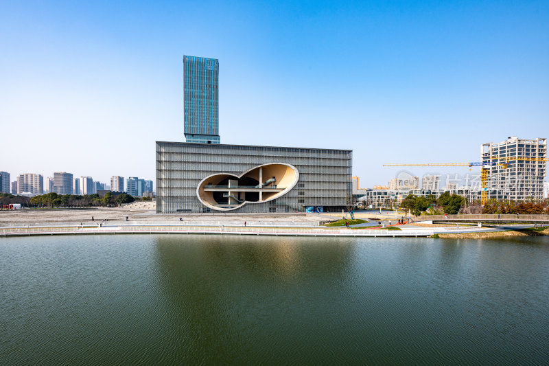 上海嘉定远香湖嘉定图书馆景点景观