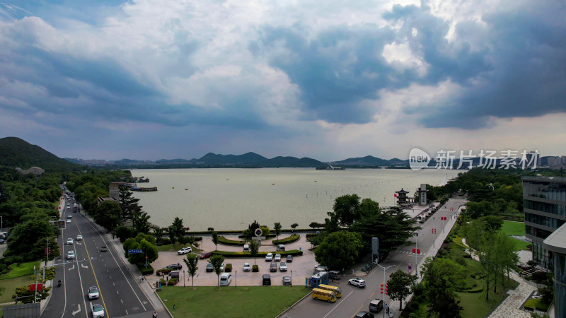 江苏徐州云龙湖云龙山5A景区航拍图