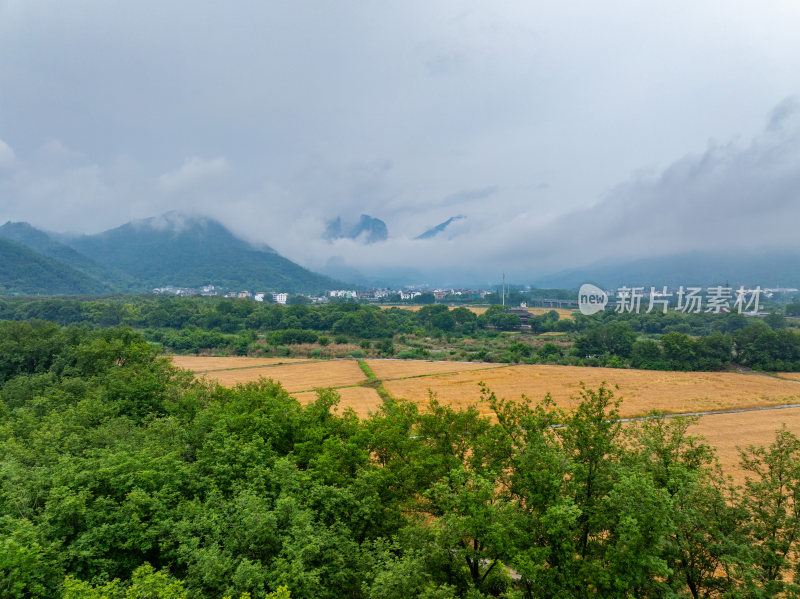 航拍浙江省温州市永嘉县楠溪江自然风光