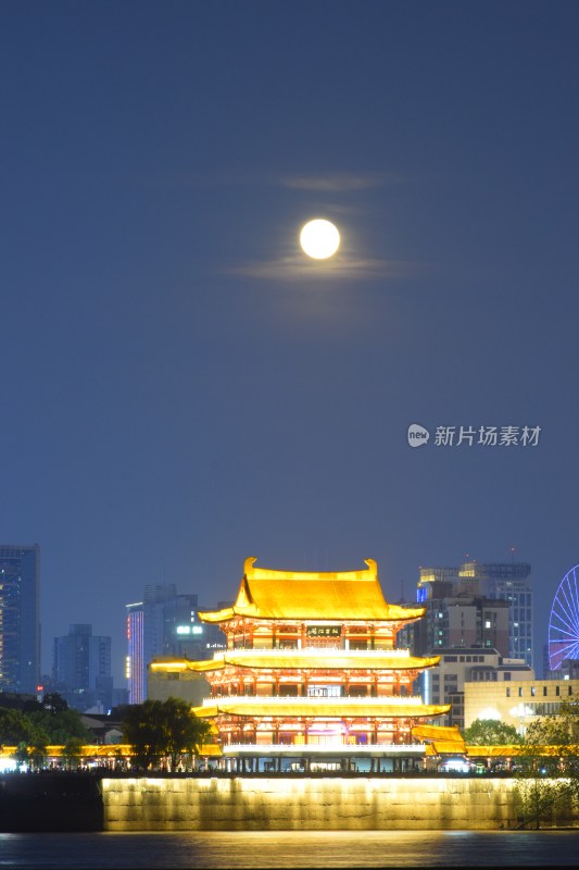 长沙城市天际线夜景