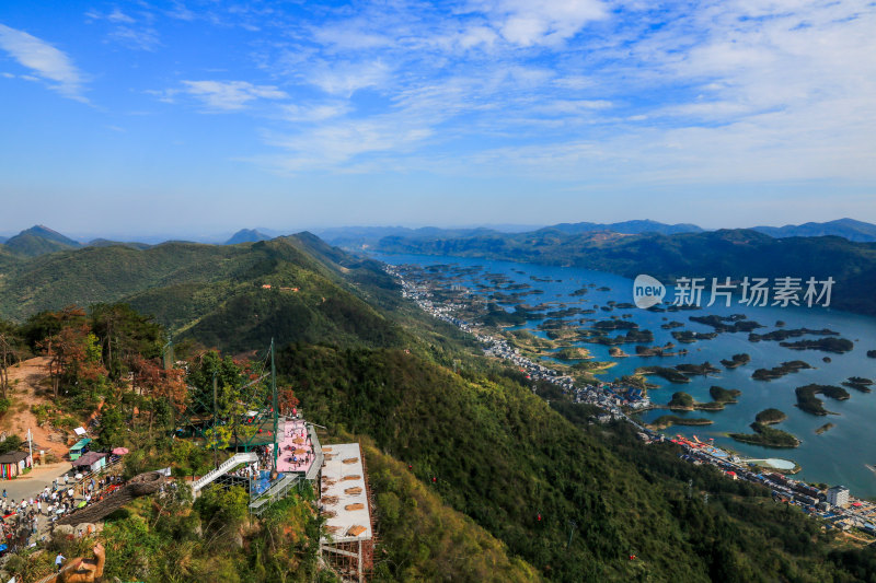 湖北黄石仙岛湖生态旅游景区，天空之城景区