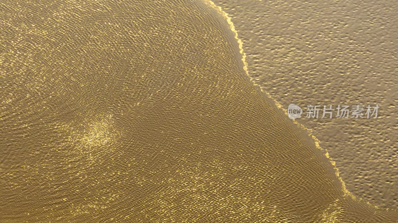 黄河金色沙滩滩涂阳光反射唯美背景