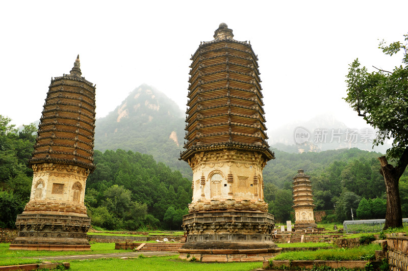 古风建筑北京昌平银山塔林北京旅游