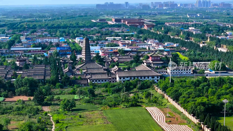 古建筑群鸟瞰全景