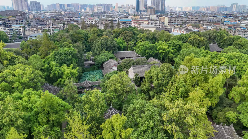 四川眉山三苏祠4A景区航拍图