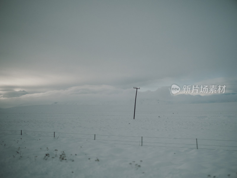 蒂卡波湖农场雪景