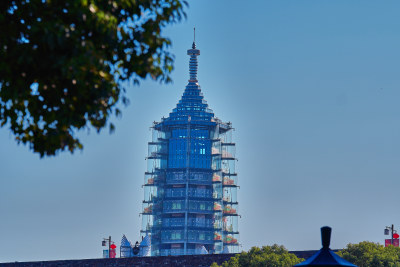 航拍南京大报恩寺