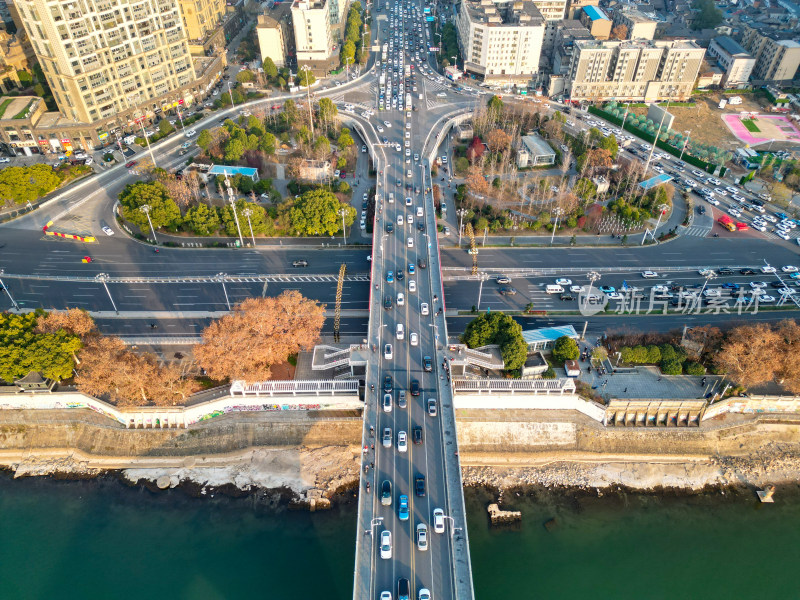 湖南长沙城市建筑高楼交通航拍摄影图