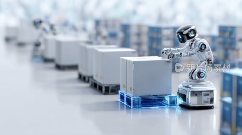智能仓储机器人作业