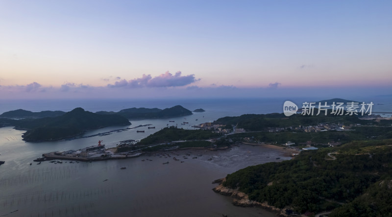 霞浦三沙花竹村海上滩涂日出朝霞自然风光