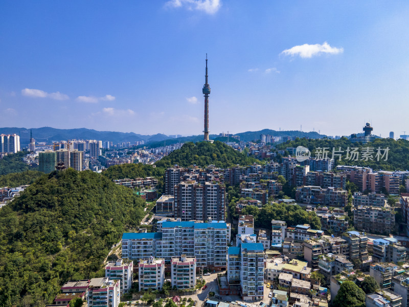 贵州贵阳城市风光航拍摄影图