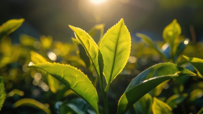 清晨唯美阳光下茶园采茶制茶空镜头