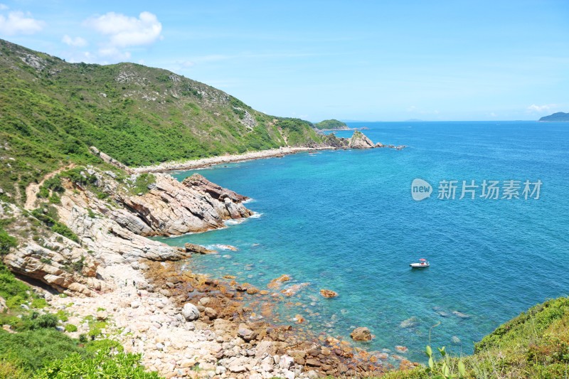 广东深圳东西冲的海岸线