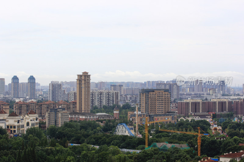 四川省成都市温江区城市建筑风光