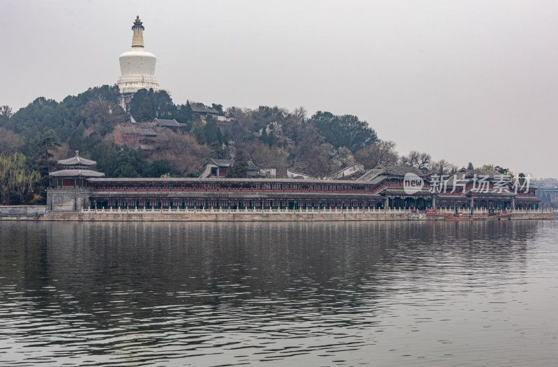 北京北海公园白塔建筑景观