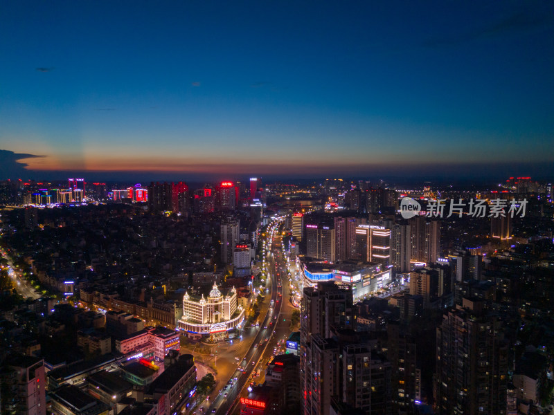 四川泸州城市夜景