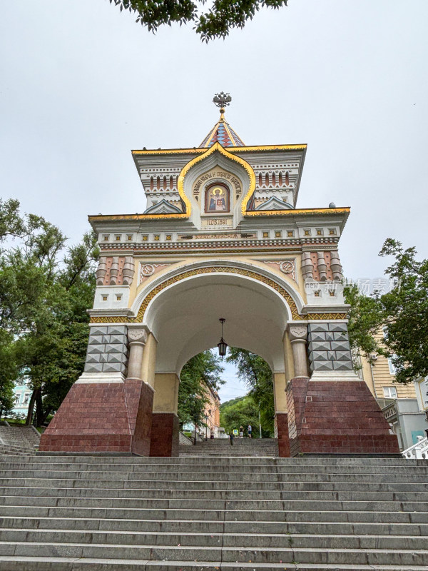 俄罗斯远东地区海参崴的凯旋门