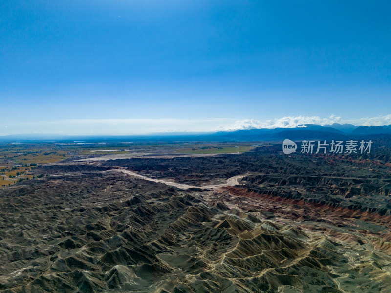 甘肃张掖七彩丹霞5A景区航拍图