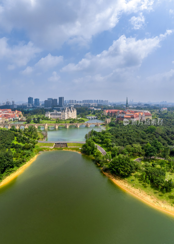 东莞松山湖景区航拍