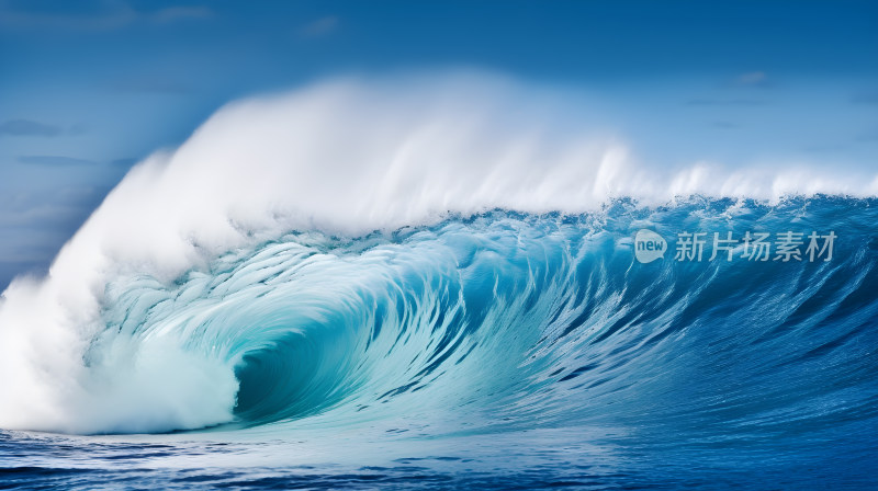 巨浪海浪大海冲击力的画面