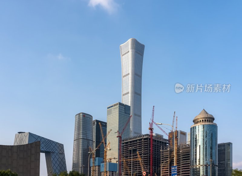 北京国贸CBD周边楼房建设塔吊