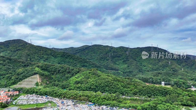 广东深圳阳台山公园航拍