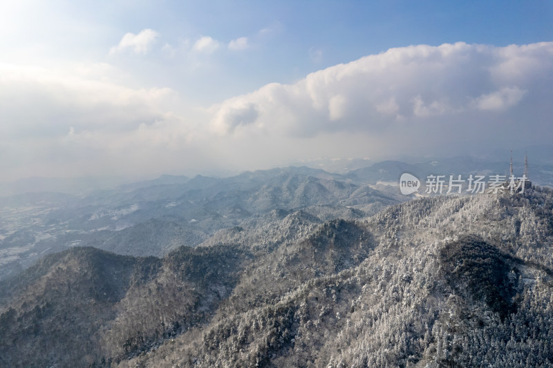 冬天雪景航拍