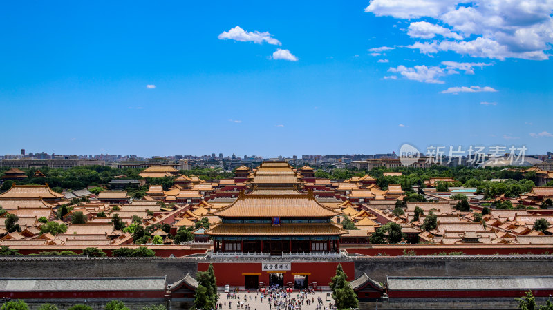 北京故宫红墙角楼风景