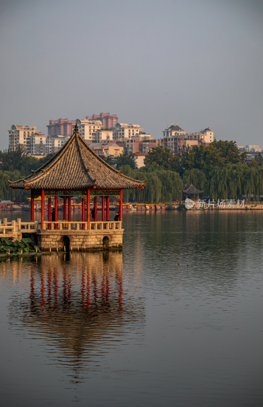 山东济南大明湖风景区景点景观