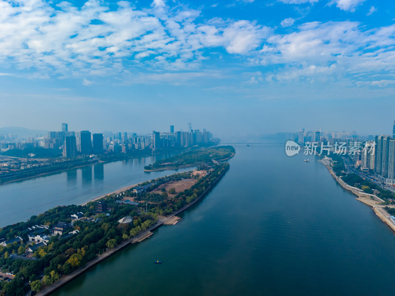 湖南长沙城市建设航拍图