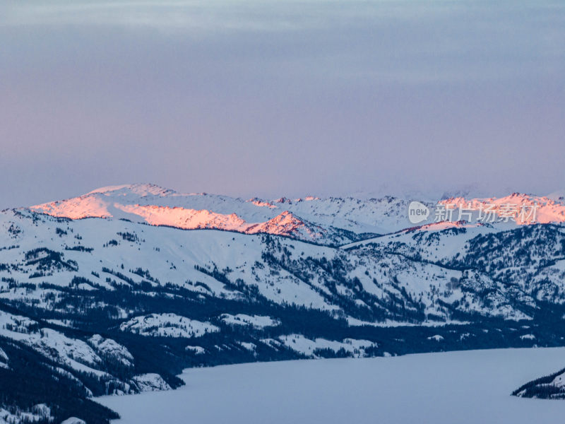 新疆冬季阿勒泰喀纳斯雪景