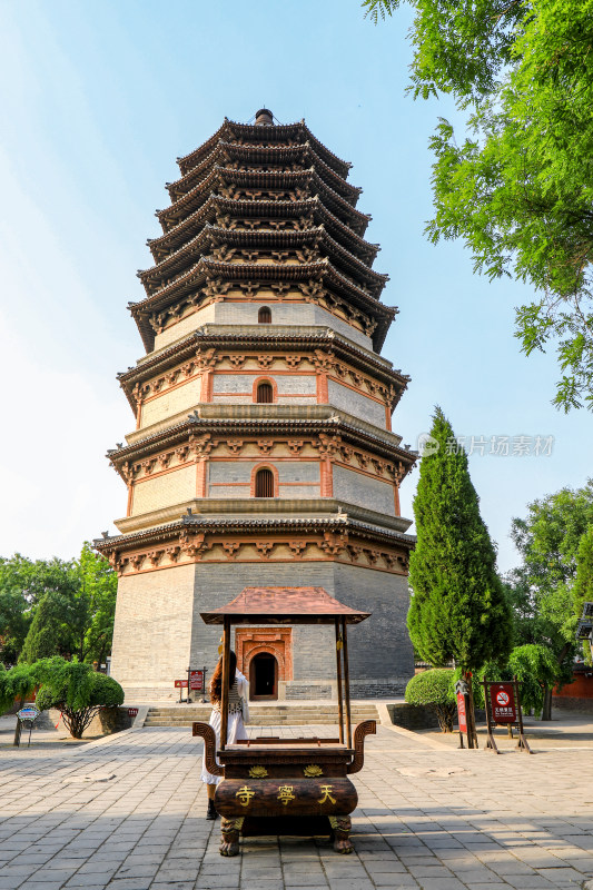 石家庄正定古城天宁寺寺庙