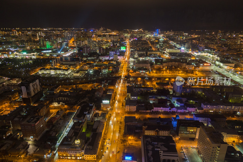 俄罗斯叶卡捷琳堡城市夜景