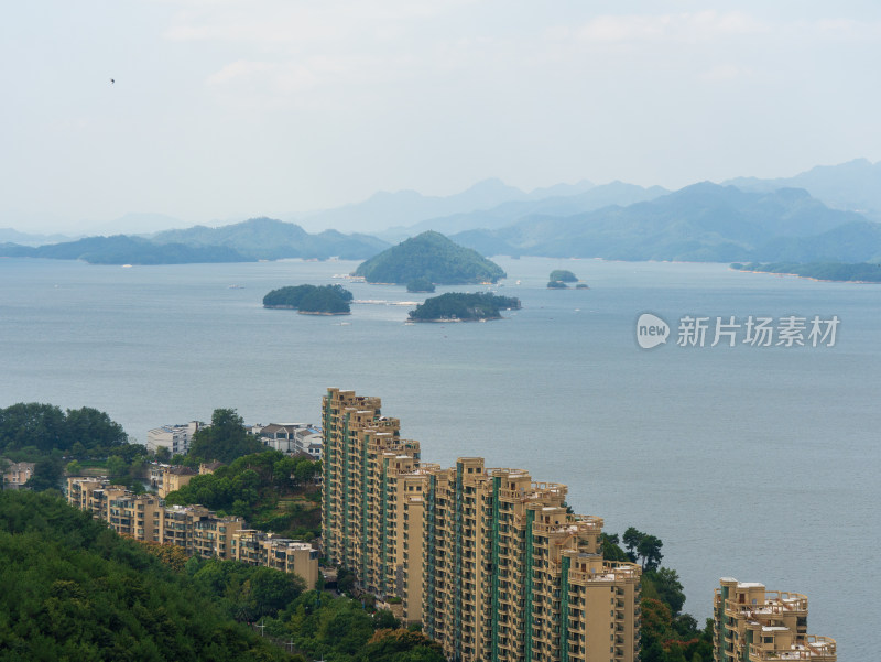 千岛湖天屿山观景台俯瞰千岛湖