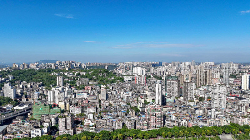 航拍四川泸州大景泸州城市建设摄影图