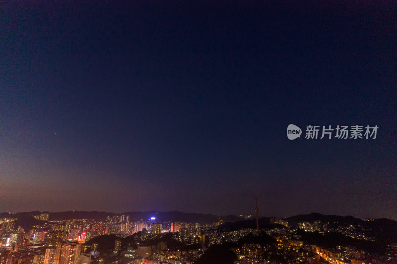 贵阳城市夜景灯光航拍摄影图