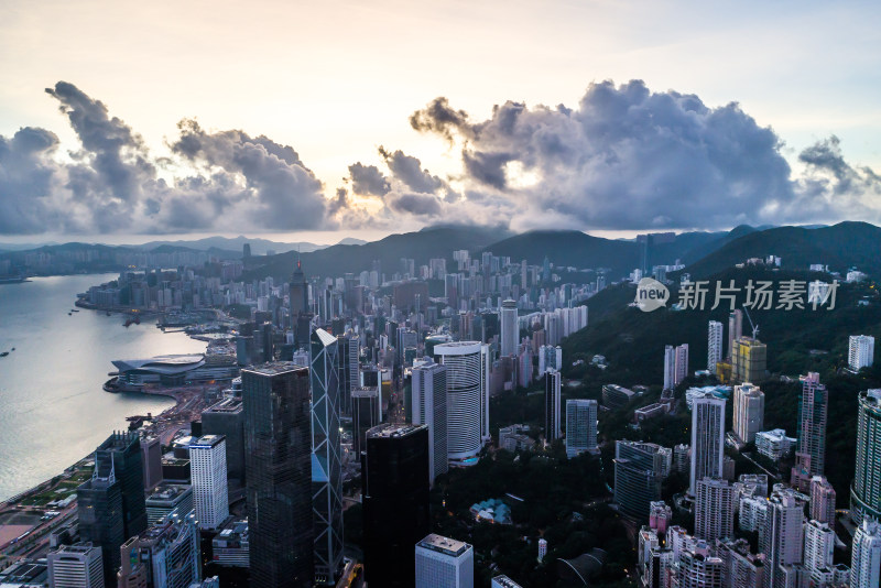 香港维多利亚港航拍