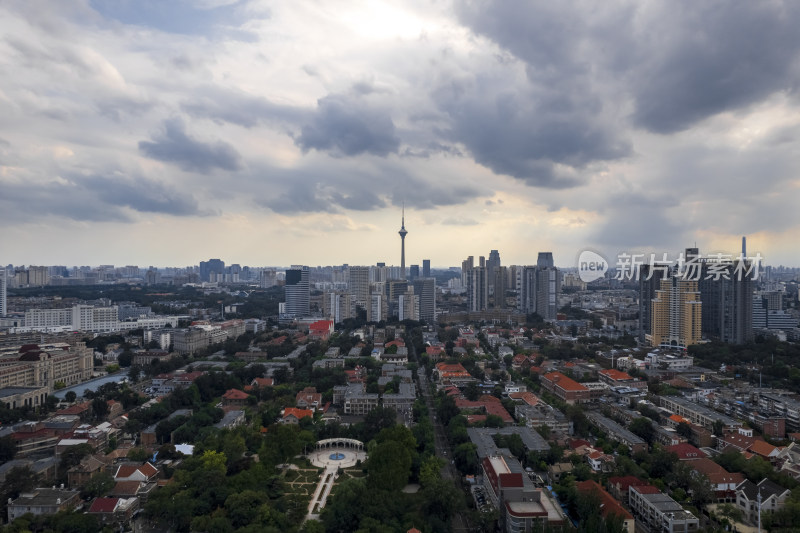 天津五大道文化旅游风景区城市建筑风光