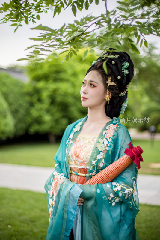 大唐芙蓉园汉服美女写真