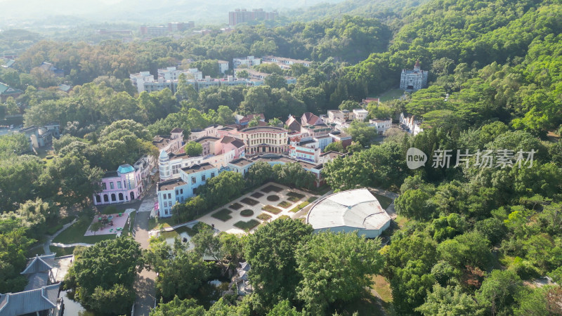 航拍广东中山孙中山故里旅游区