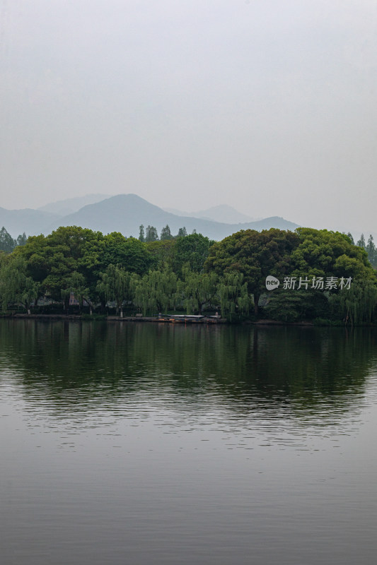 杭州西湖曲院风荷玉带桥自然山水景观