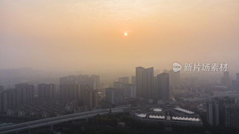 成都城市全景航拍