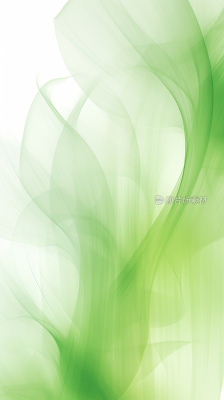 抽象背景，上升的绿色波浪